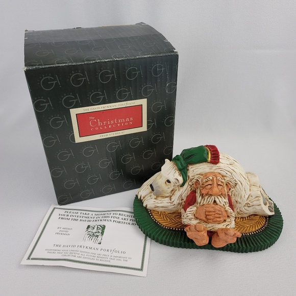 David Frykman Santa Sleeping On Bear Resin Holiday Figurine DF1036 - Picture 16 of 16